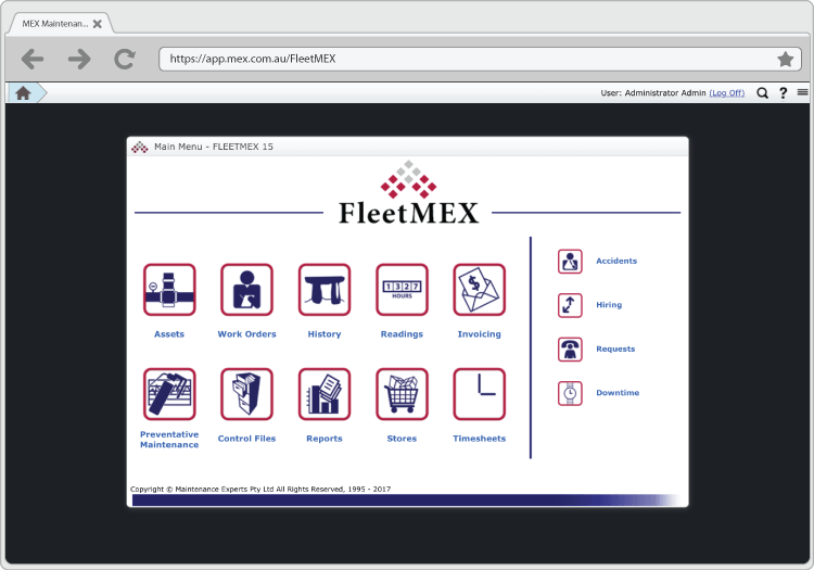 FleetMEX Main Menu Preview