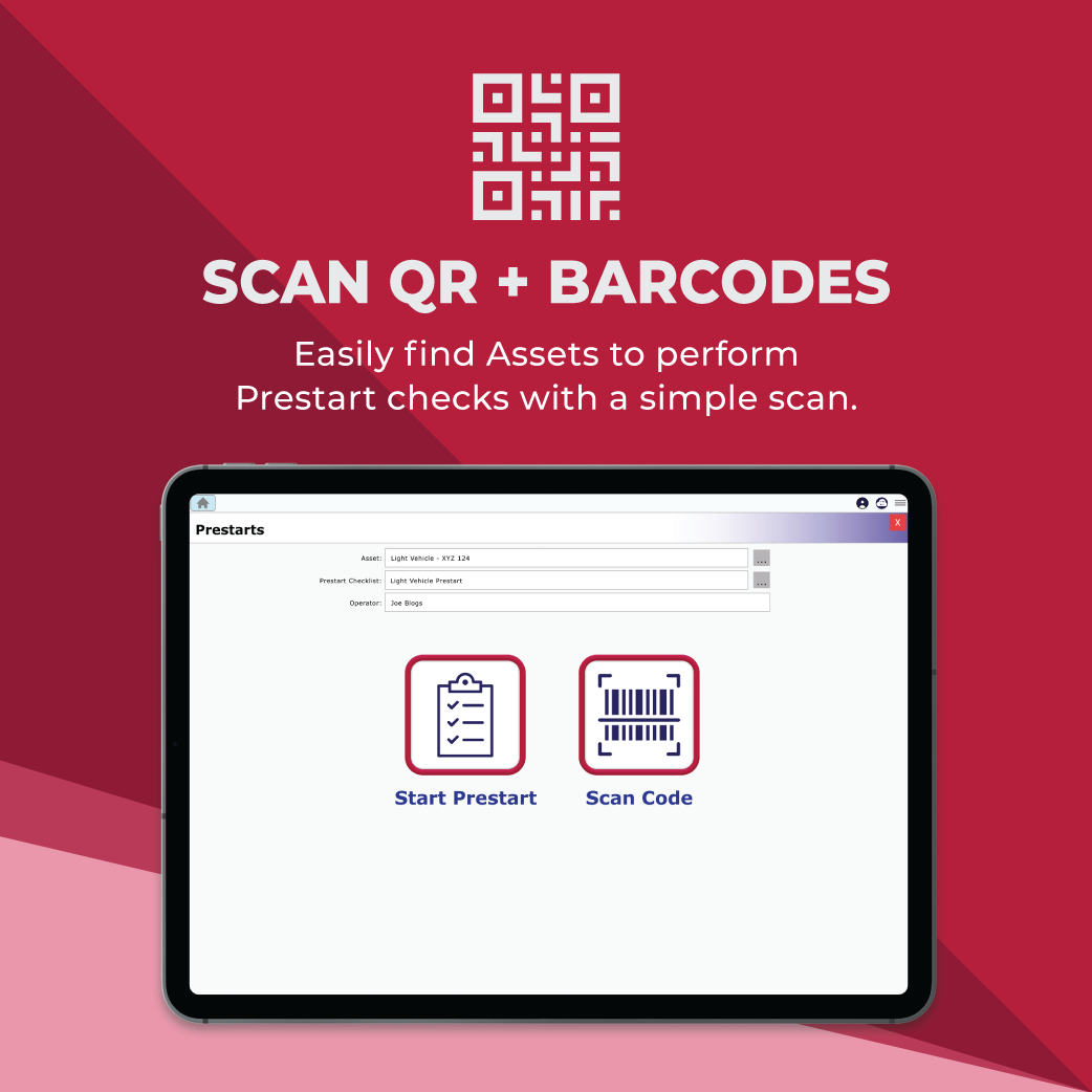 Scan QR Codes Prestarts