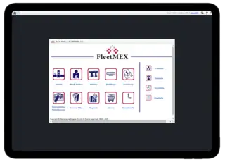 FleetMEX CMMS on an iPad Air