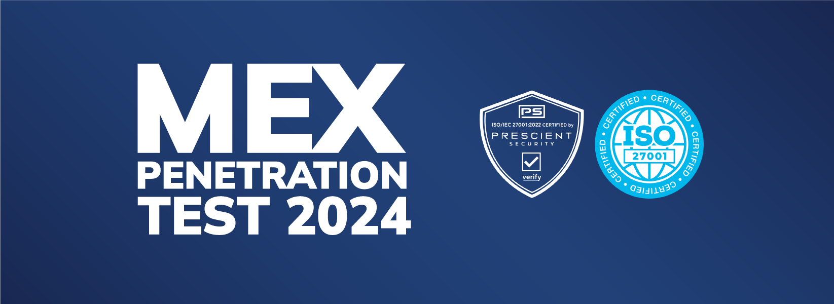 MEX Penetration Test 2024 and ISO badge